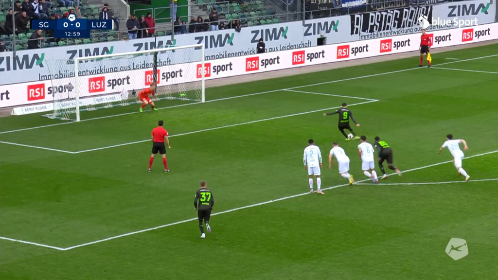 13. Minute: Guillemenot verwertet Penalty