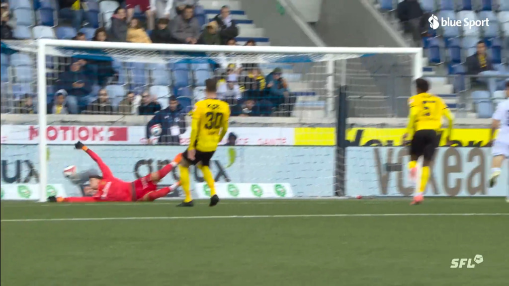 Bair erhöht in der 12. Minute für Lausanne