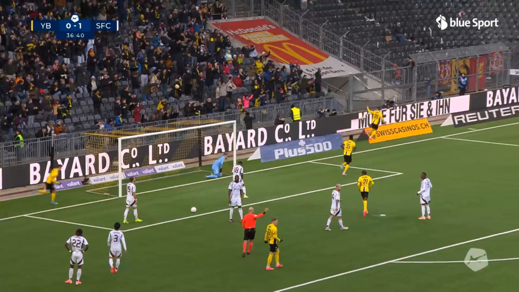 Males gleicht für YB aus