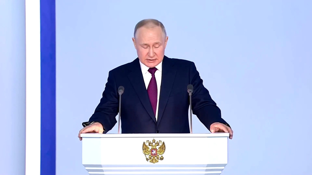 Rede zur Lage der Nation: Putin macht Westen für den Krieg in der Ukraine verantwortlich