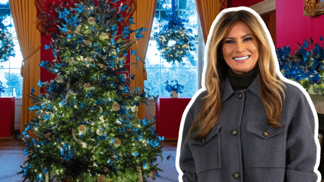 Weihnachten als Patriotenshow &#x2013; Melania Trump macht das Weisse Haus zur Festung in Blau und Rot