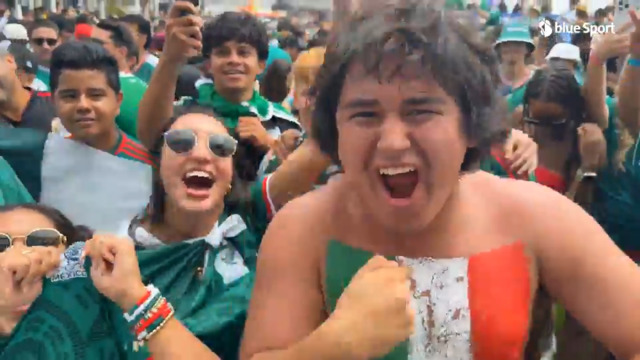 Supporters mexicains complètement en délire après la première victoire