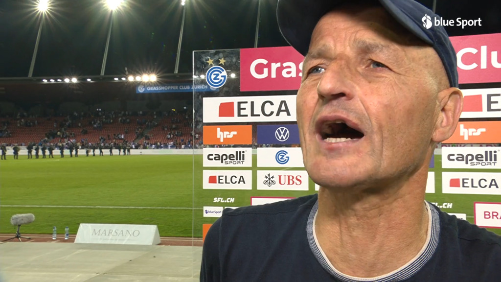 GC-Coach Zeidler wird während Interview von Aarau-Fans übel beschimpft