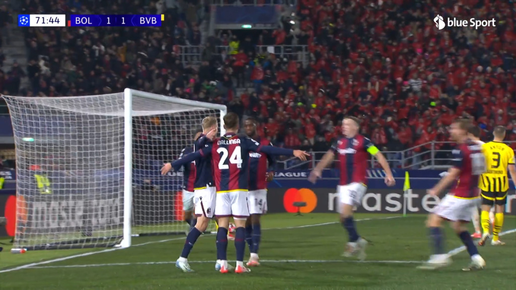 Un minuto dopo il Bologna passa a condurre con Iling-Junior!