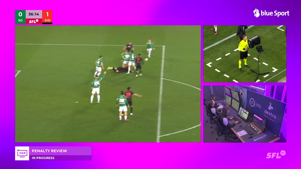 Glück vor St.Gallen: Kein Penalty für Sion trotz VAR-Intervention