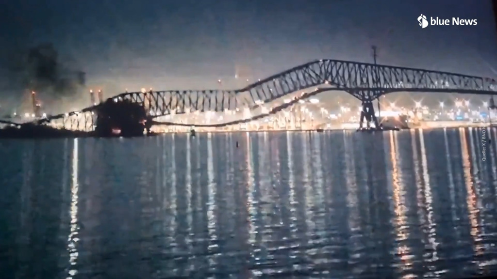 Baltimore : un pont s’effondre après avoir été percuté par un cargo