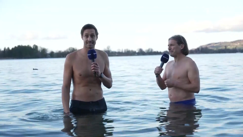 Im 7,3 Grad kalten Thunersee – Andres Gerber badet auch im Winter für seinen toten Bruder
