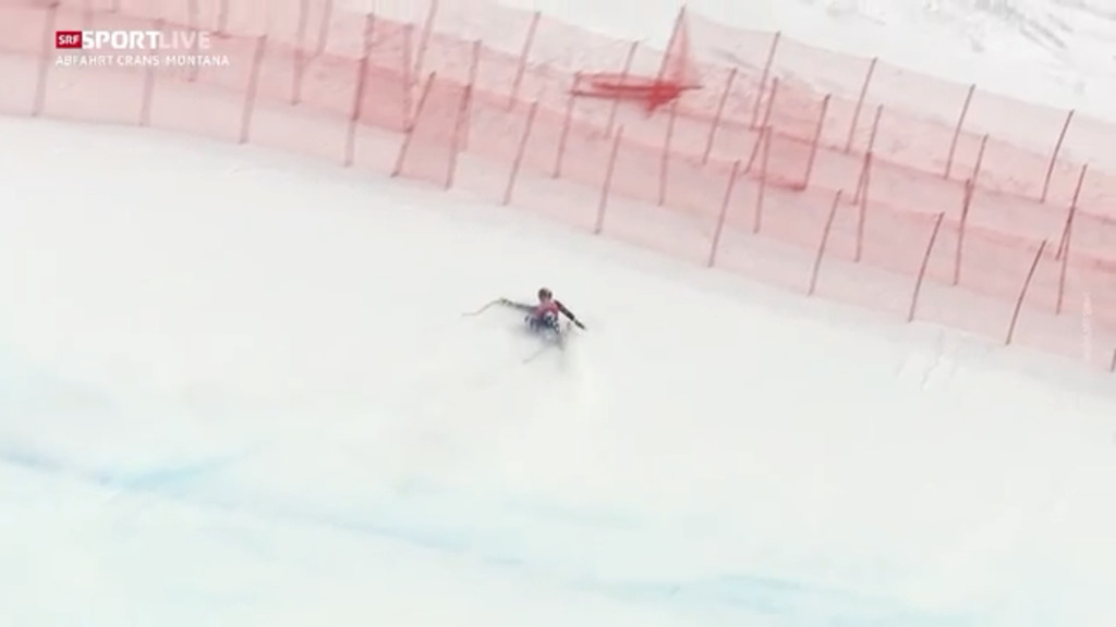 Lindsey Vonn stürzt in Crans-Montana