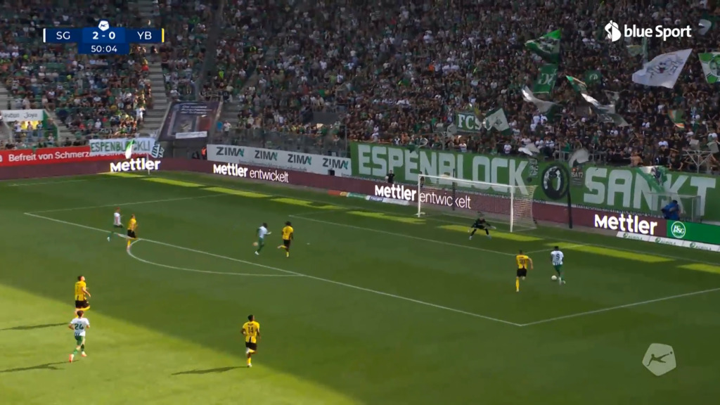 51. Minute: Tor St. Gallen 3:0 durch Mambimbi