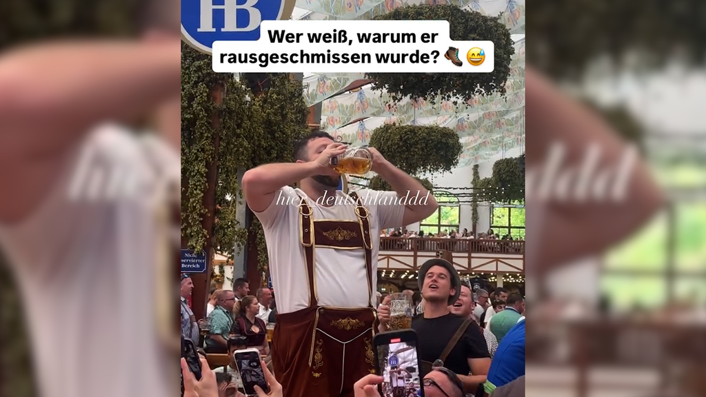 Regeln am Oktoberfest: Wiesn-Besucher will Mass exen – Security führt ihn ab