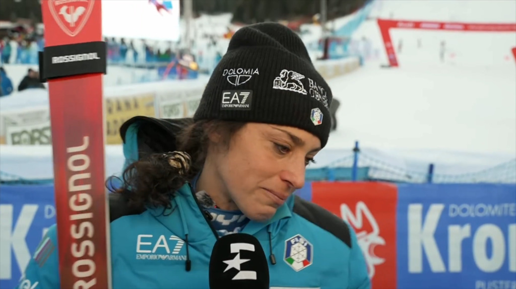 Le lacrime di Federica Brignone