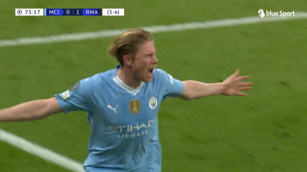 76. Minute: De Bruyne erlöst ManCity
