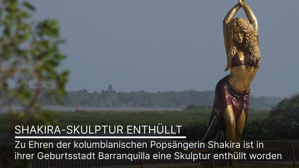 «Es macht mich so glücklich»: Riesige Shakira-Skulptur enthüllt