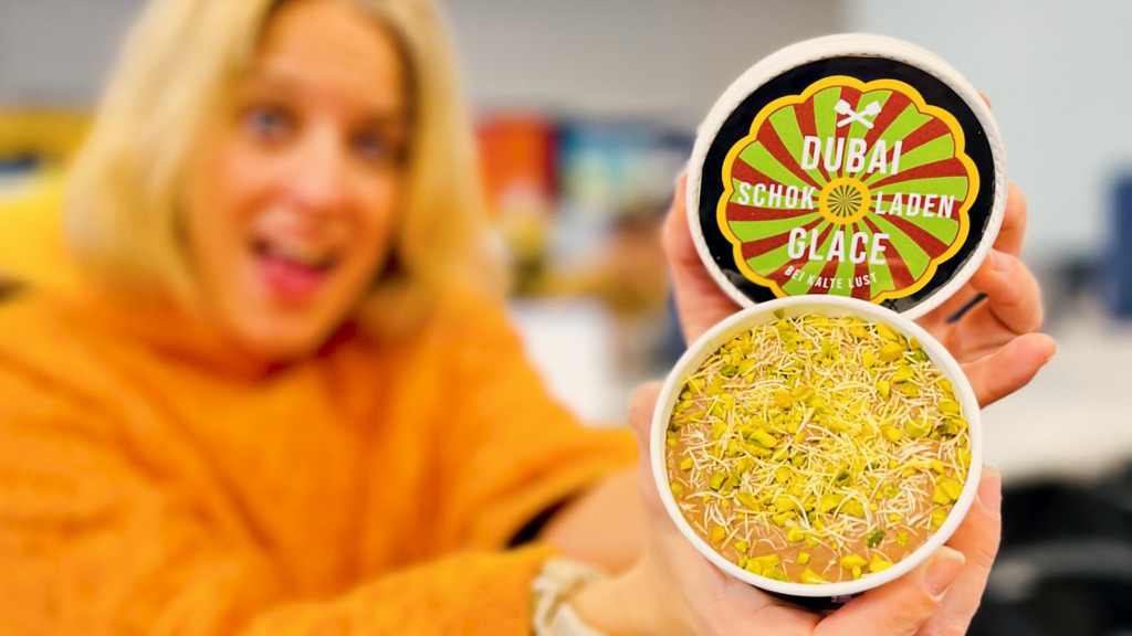 Auf Dubai-Schoggi folgt Dubai-Glace: blue News testet die Eiscrème mit dem Pistazien-Extra