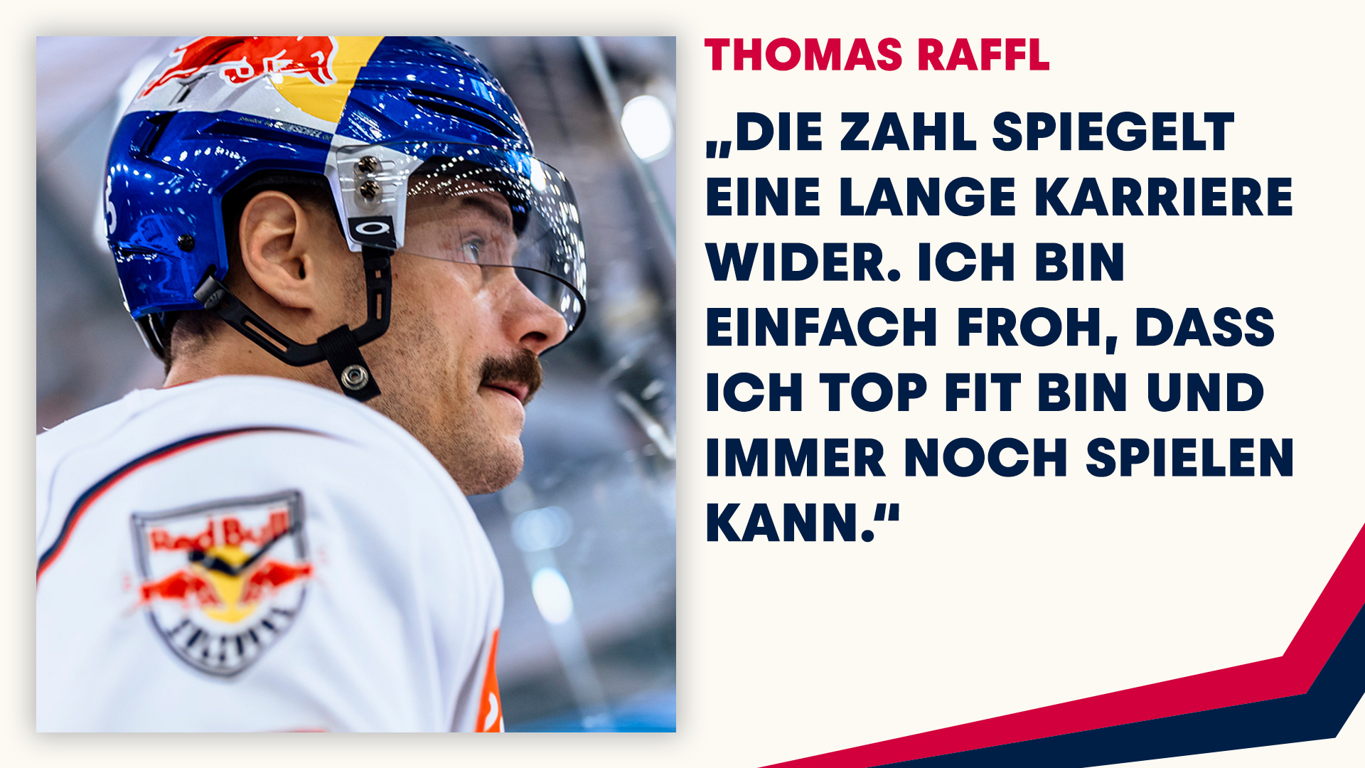 Statement: Thomas Raffl vor dem Spiel gegen Bozen und zum bevorstehenden Jubi...