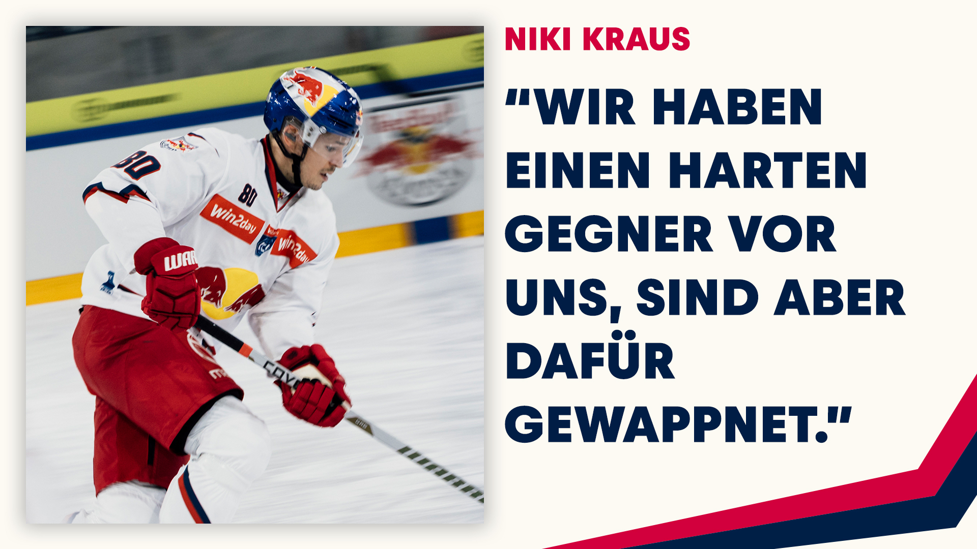 Statement: Niki Kraus vor dem Spiel gegen Bozen