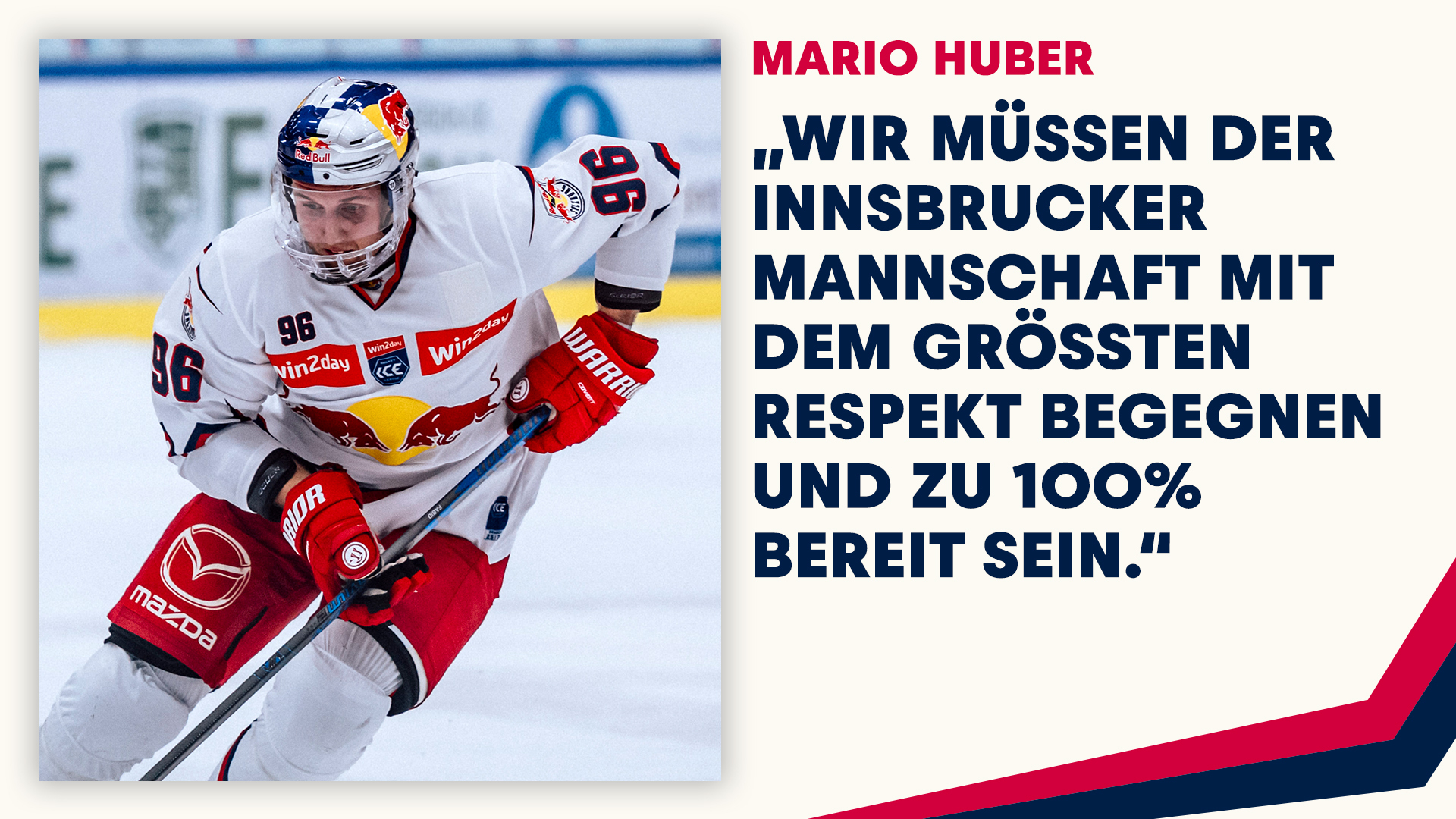 Statement Mario Huber vor dem Auswärtsspiel gegen Innsbruck