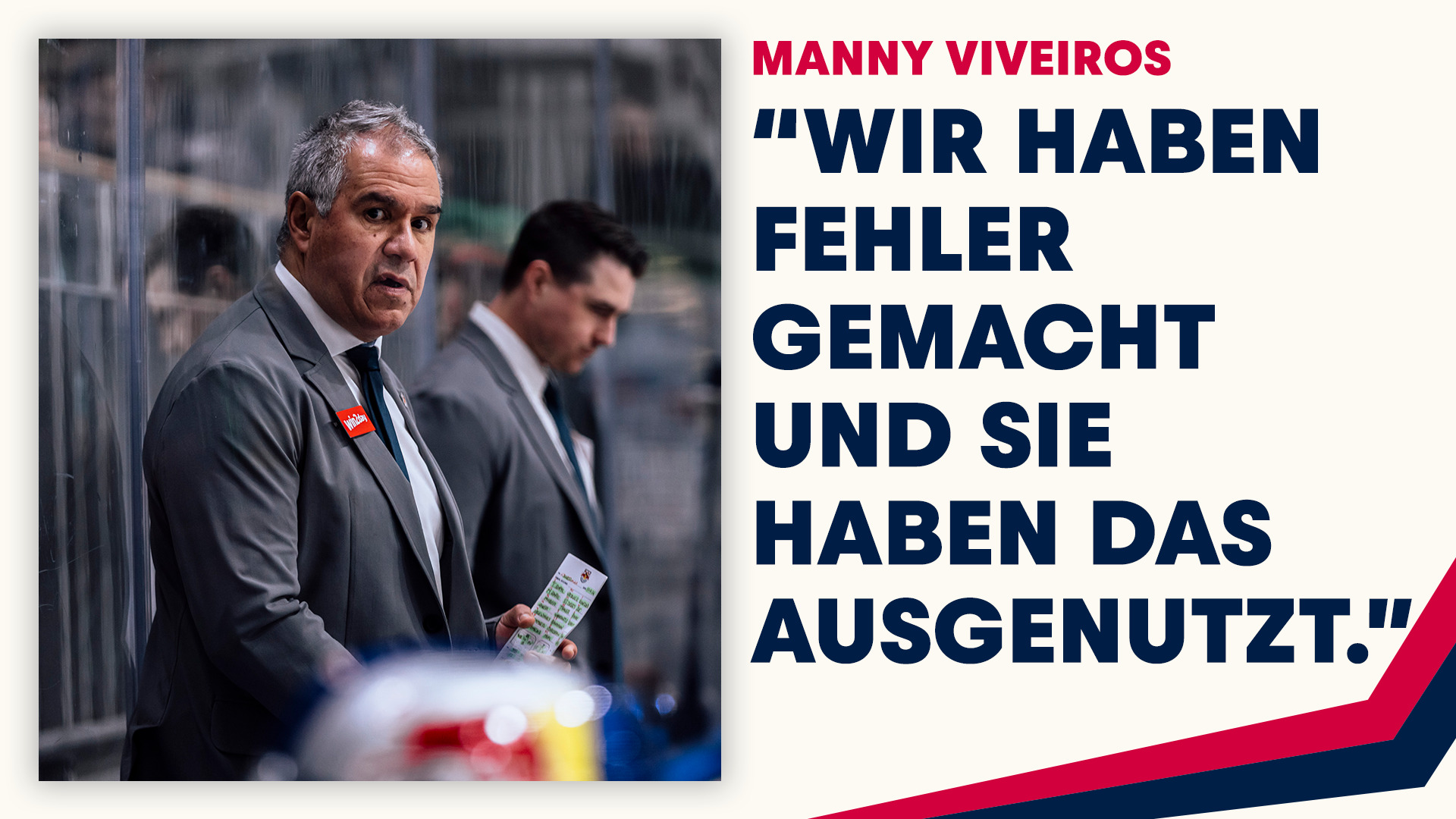 Statement: Manny Viveiros nach dem Spiel gegen Ljubljana