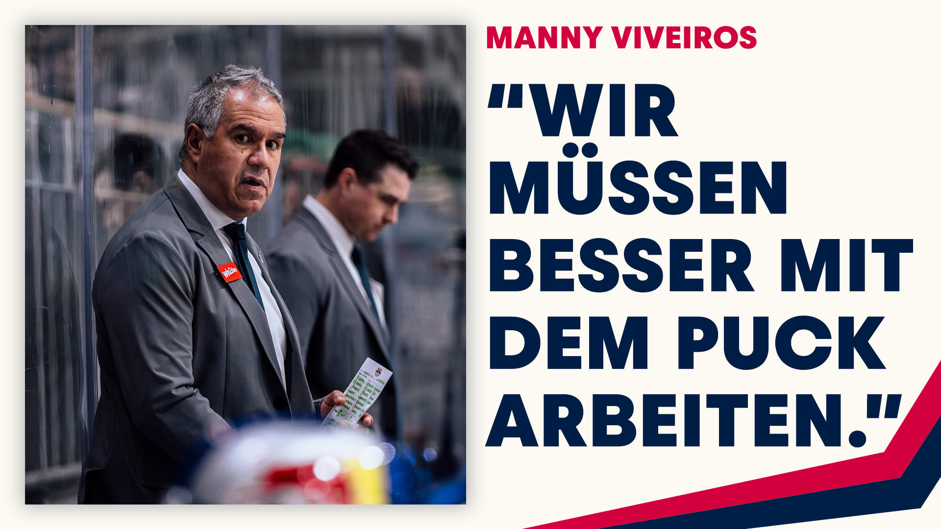 Statement: Manny Viveiros vor dem Spiel gegen Pustertal