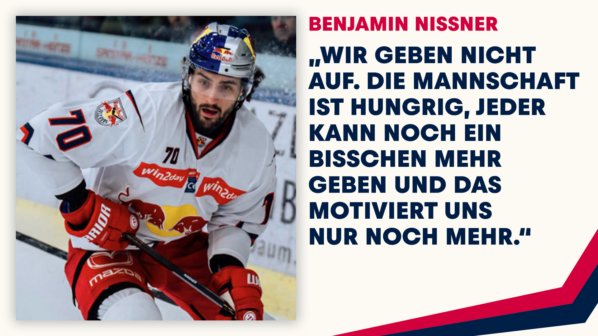 Statement: Benjamin Nissner vor dem vierten Viertelfinalspiel
