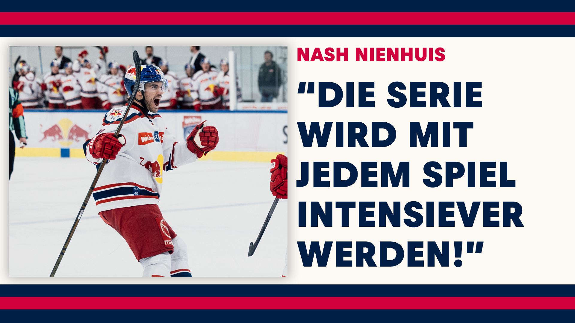 Statement: Nash Nienhuis vor dem 2. Spiel gegen Hydro Fehervar AV 19