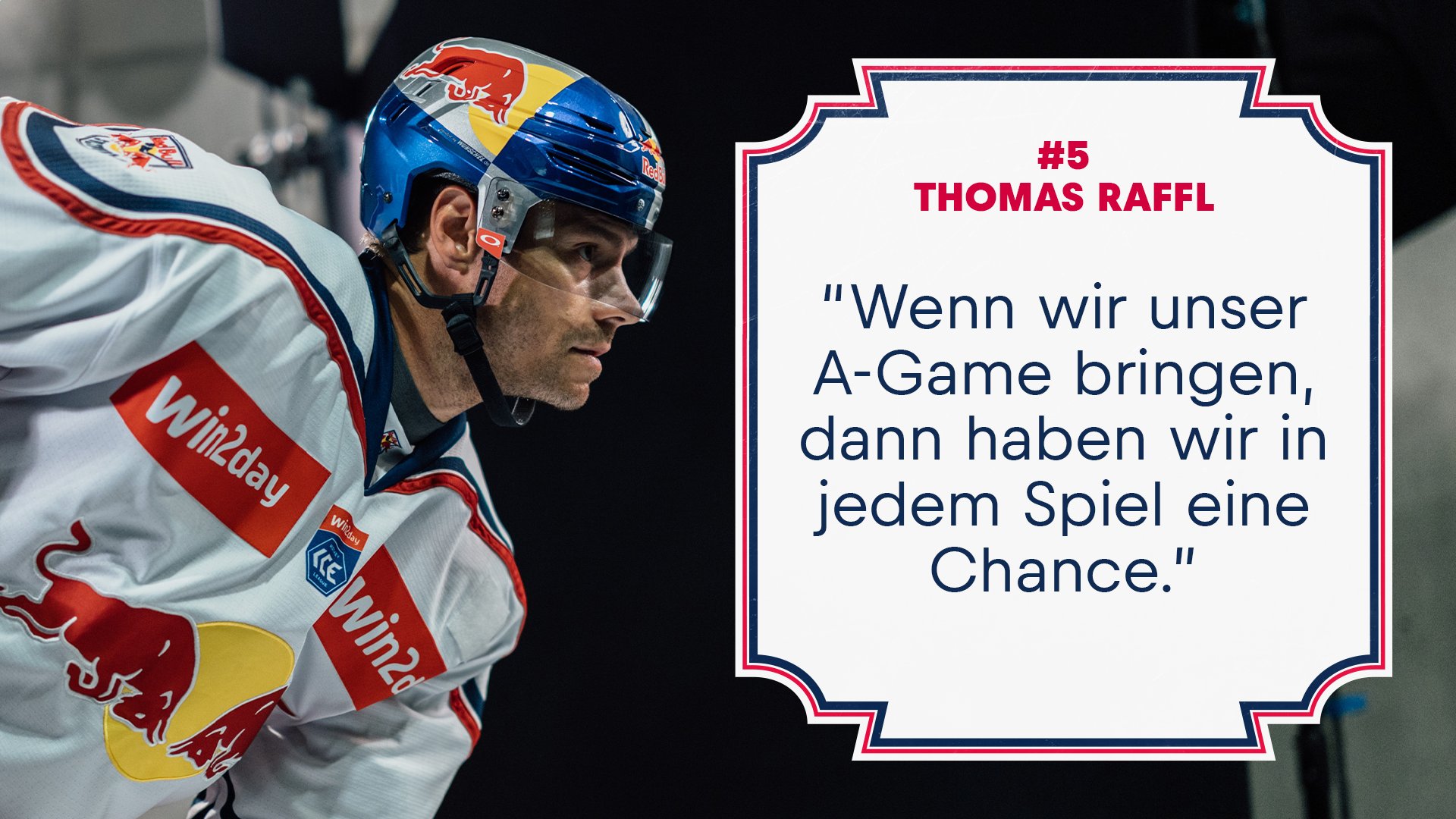 Statement: Thomas Raffl vor dem Start in die Champions Hockey League
