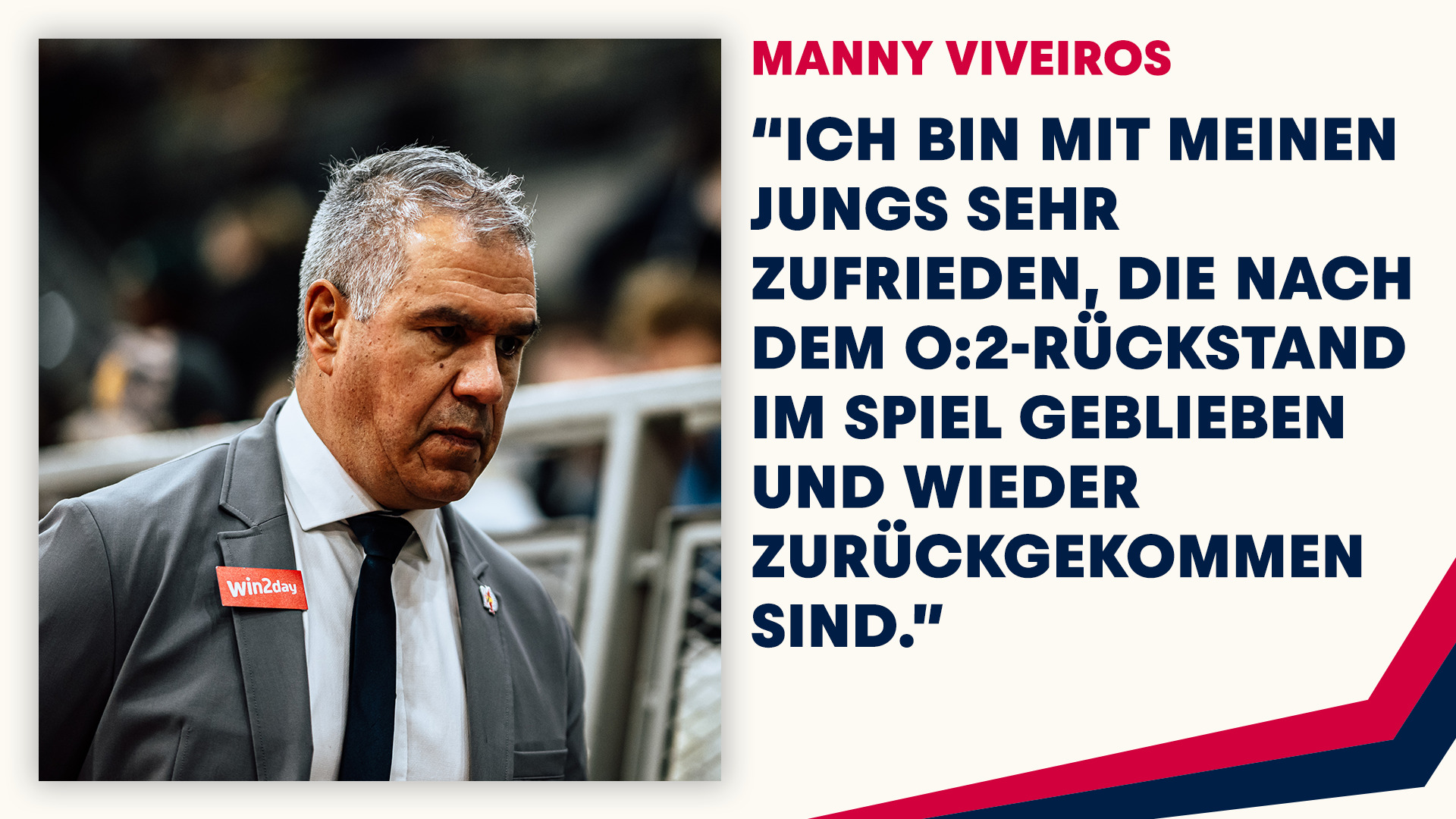 Statement: Manny Viveiros nach dem Spiel gegen Wien