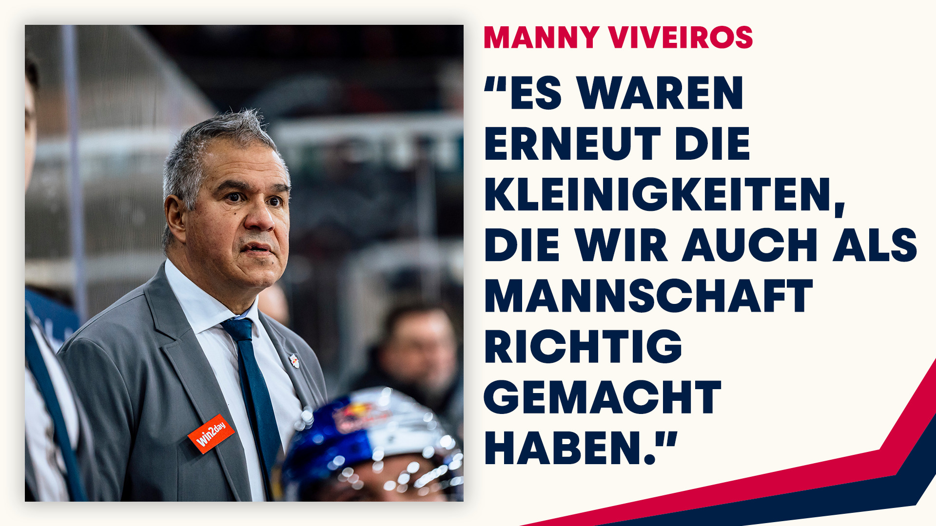 Statement: Manny Viveiros nach dem Spiel gegen Bozen