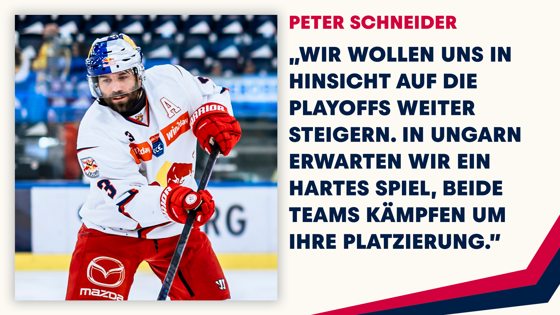 Statement: Peter Schneider vor dem Spiel in Székesfehérvár