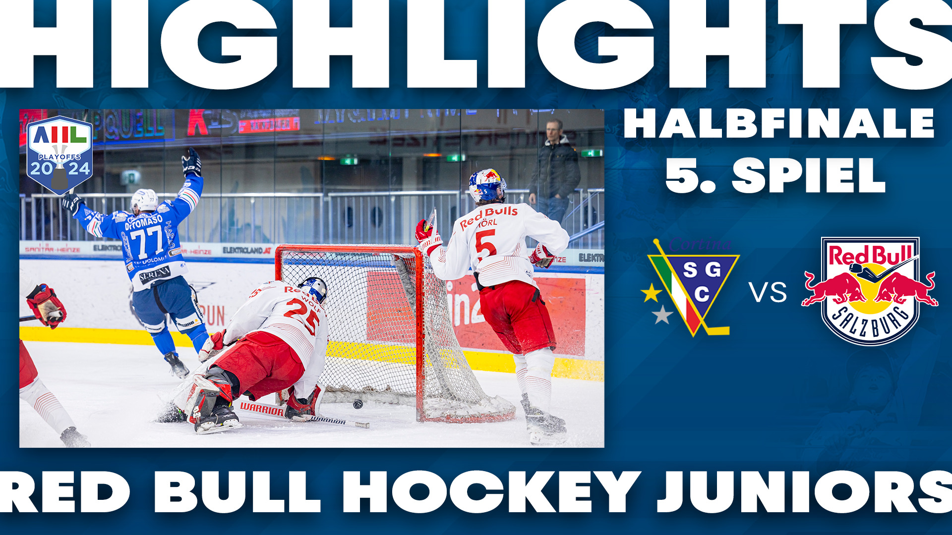 Highlights: HF5 S.G. Cortina Hafro vs Red Bull Hockey Juniors