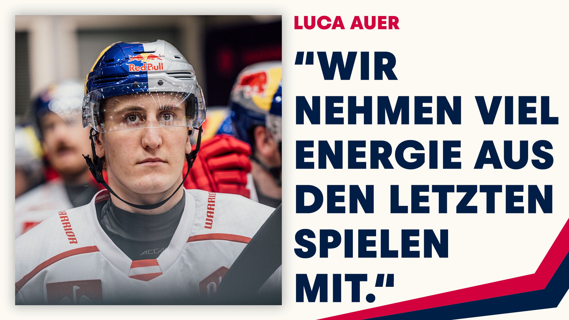 Statement: Luca Auer vor dem Spiel gegen Pustertal