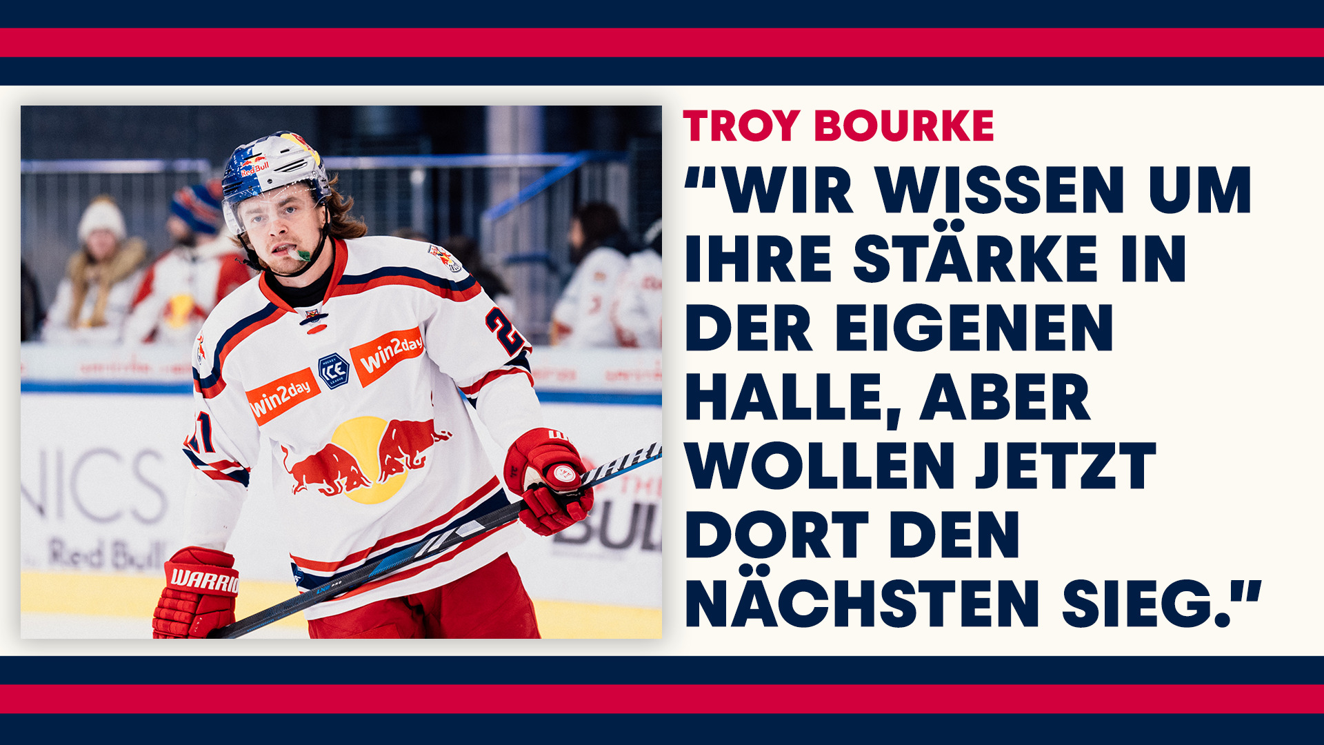 Statement: Troy Bourke vor dem Spiel gegen Villach