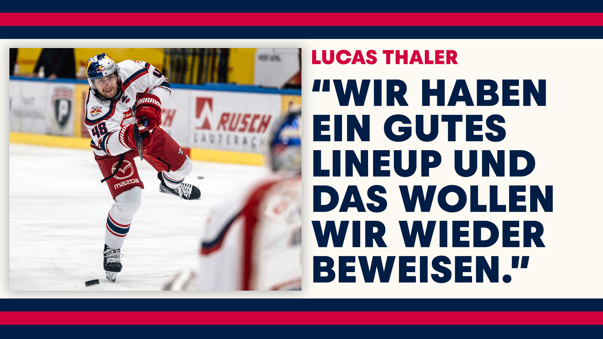 Statement: Lucas Thaler vor dem Spiel gegen Villach