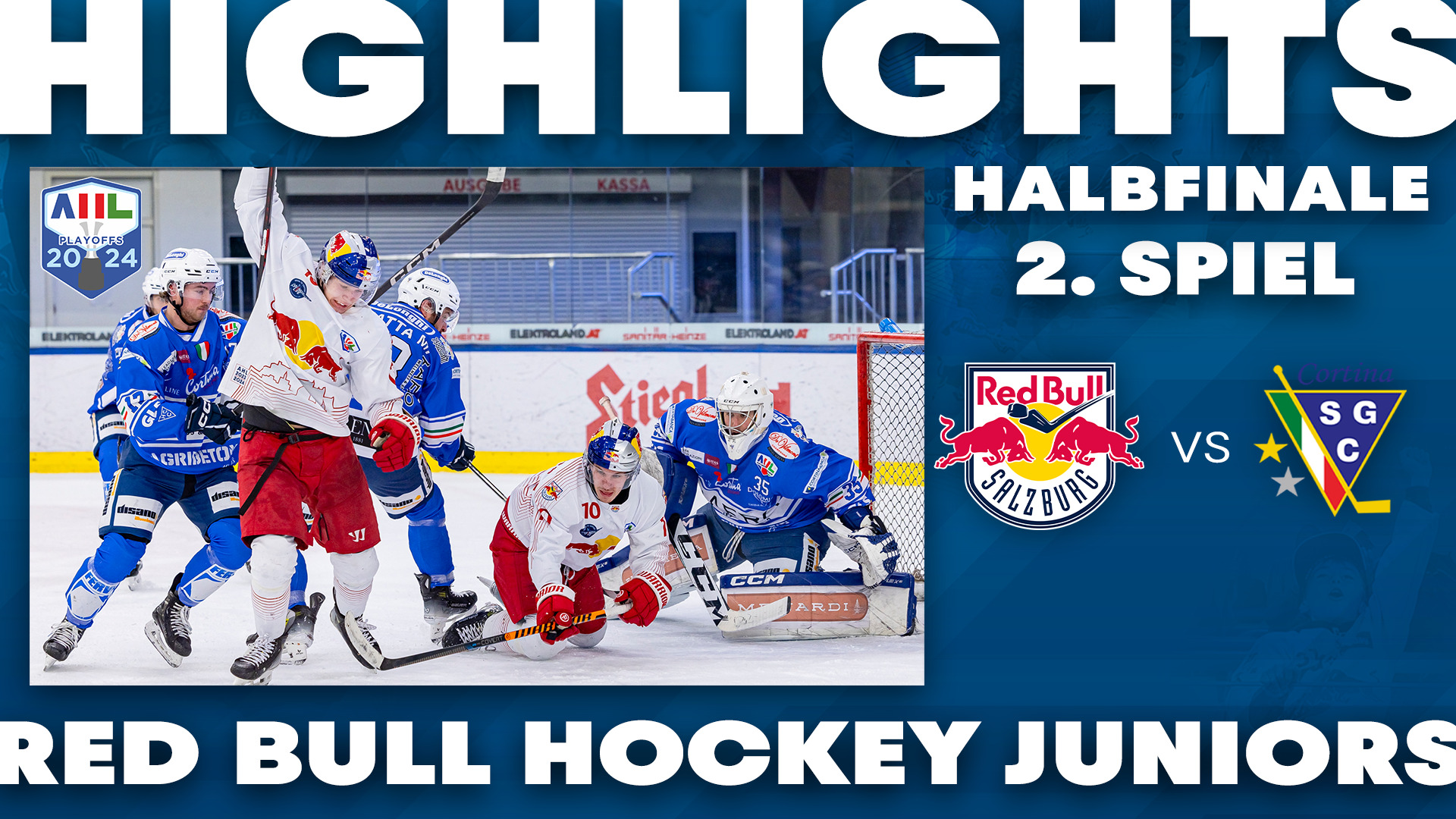 Highlights: HF 2 Red Bull Hockey Juniors vs. S.G. Cortina Hafro