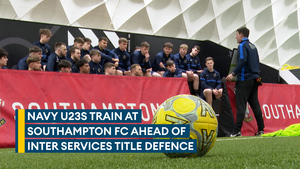 Royal Navy U23s train on Southampton FC training grounds