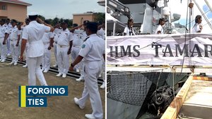 Making new friends: HMS Tamar pays first visit to Cambodia