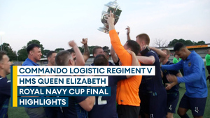 Highlights: Commando Logistic Regiment beat HMS Queen Elizabeth in Royal Navy cup final