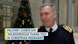 Military chiefs thank those on duty in the UK and serving abroad this Christmas