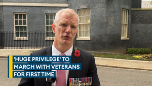Carns marches as a veteran for the first time