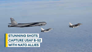 US Air Force B-52 bombers fly alongside Nato allies