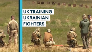 Ben Wallace visits Ukrainian troops training in UK