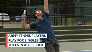 Army tennis players play for singles honours in Aldershot