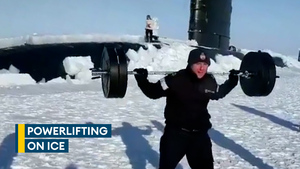 Navy powerlifter's bone-chilling North Pole workout 
