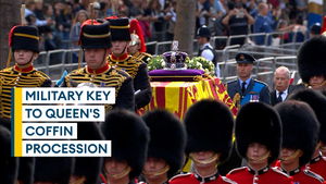 Queen's coffin procession: Military play central role