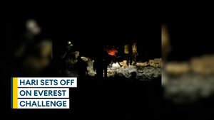 Record-breaking Gurkha veteran begins attempt to climb Mount Everest 