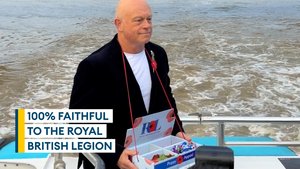 Ross Kemp helps launch London Poppy Day - on the Thames