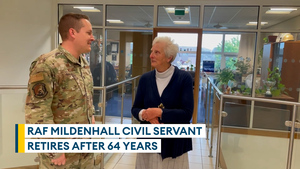 RAF Mildenhall civil servant retires after 64 years