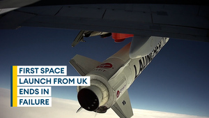 Two military satellites lost after first space launch from UK soil ends in failure