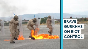 Gurkhas Carry Out Riot Training With NATO Allies In Kosovo