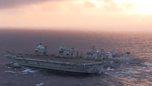 UK Carrier Strike Group Carries Out Double Replenishment In South China Sea